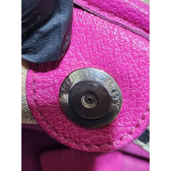 Authentic Burberry Haymarket Check Canterbury Tote Bag Beige/Pink - Picture 9 of 16